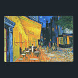 Van Gogh - Cafe Terrace Gelamineerde Placemat<br><div class="desc">Vincent Van Gogh beroemd schilderij,  Café Terrace.</div>