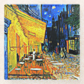 Van Gogh - Cafe Terrace Glazen Onderzetter (Voorkant)