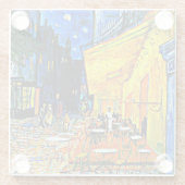 Van Gogh - Cafe Terrace Glazen Onderzetter (Achterkant)