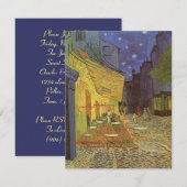 Van Gogh Cafe Terrace in uitnodiging van de nacht (Voorkant / Achterkant)