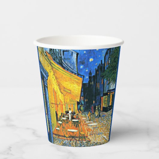 Van Gogh - Cafe Terrace Papieren Bekers (Voorkant)