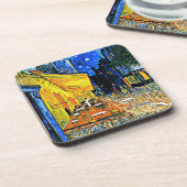 Van Gogh - Cafe Terrace, place-du-forum, Arles Bier Onderzetter (Linkerzijde)