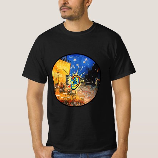 Van Gogh Café Terrace Pop Art Ear Surrealism  T-shirt (Voorkant)