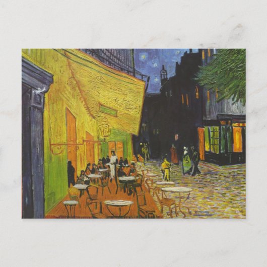 Van Gogh Cafe Terrace Post-Impressionist Briefkaart (Voorkant)