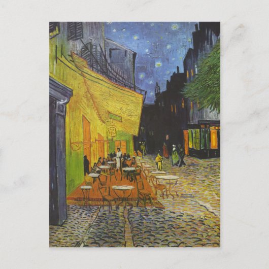 Van Gogh Cafe Terrace Post-Impressionist Briefkaart (Voorkant)
