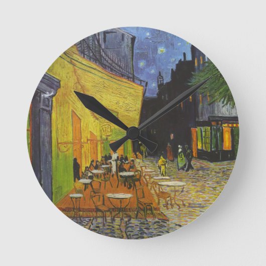 Van Gogh Cafe Terrace Post-Impressionist Ronde Klok (Voorkant)
