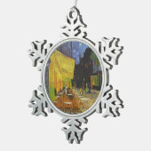 Van Gogh Cafe Terrace Post-Impressionist Tin Sneeuwvlok Ornament (Rechts)