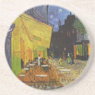 Van Gogh Cafe Terrace Post-Impressionist Zandsteen Onderzetter