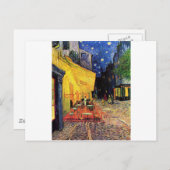 Van Gogh Cafe Terrace 's nachts Briefkaart (Voorkant / Achterkant)