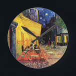 Van Gogh Cafe Terrace 's nachts Ronde Klok<br><div class="desc">Van Gogh Cafe Terrace 's nachts</div>