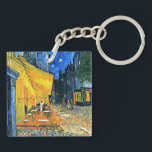 Van Gogh - Cafe Terrace Sleutelhanger<br><div class="desc">Vincent Van Gogh beroemd schilderij,  Café Terrace.</div>