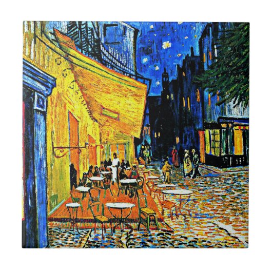 Van Gogh - Cafe Terrace Tegeltje (Voorkant)