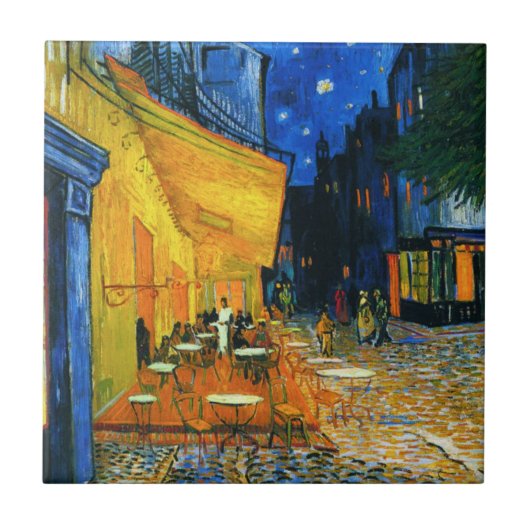 Van Gogh Café Terrace Tile Tegeltje (Voorkant)