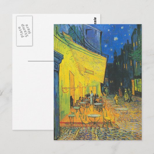 Van Gogh Café Terras Franse straatbeeld Briefkaart (Voorkant / Achterkant)