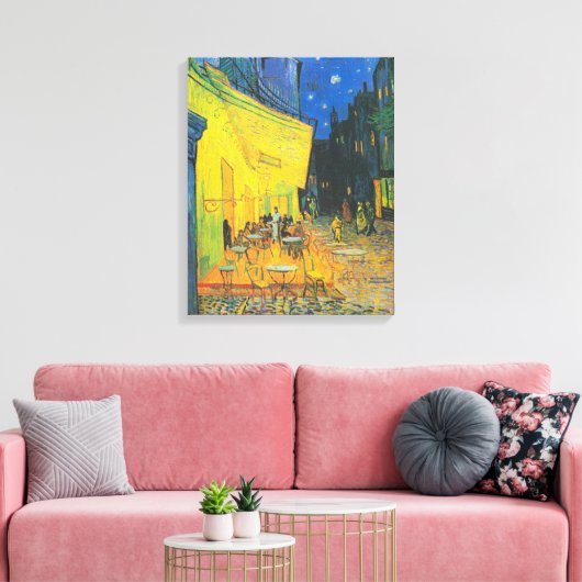 Van Gogh Café Terras Franse straatbeeld Canvas Afdruk (Insitu (Woonkamer))