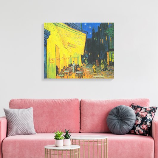 Van Gogh Café Terras Franse straatbeeld Canvas Afdruk (Insitu (Woonkamer))