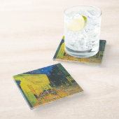 Van Gogh Café Terras Franse straatbeeld Glazen Onderzetter (Schuin)