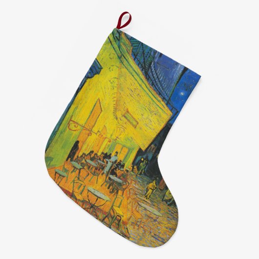 Van Gogh Café Terras Franse straatbeeld Grote Kerstsok (Voorkant (Hangend))