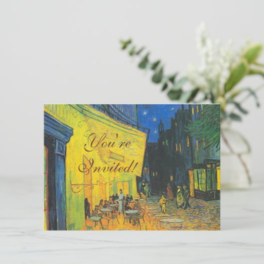 Van Gogh Café Terras Franse straatbeeld Kaart (Staand voorkant)