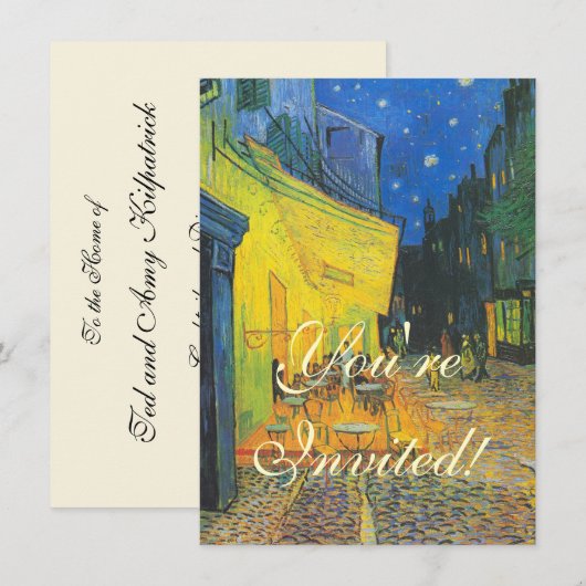 Van Gogh Café Terras Franse straatbeeld Kaart (Voorkant / Achterkant)