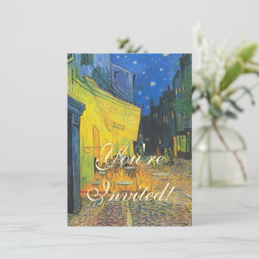 Van Gogh Café Terras Franse straatbeeld Kaart (Staand voorkant)