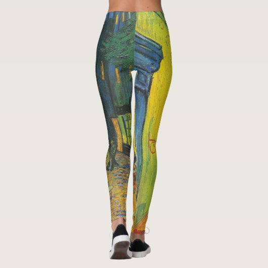 Van Gogh Café Terras Franse straatbeeld Leggings (Achterkant)