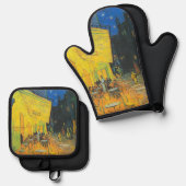 Van Gogh Café Terras Franse straatbeeld Ovenwant & Pannenlap Set (Voorkant / Achterkant)