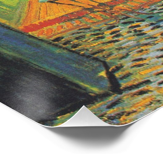 Van Gogh Café Terras Franse straatbeeld Poster (Hoek)