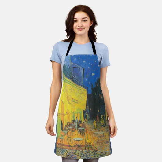 Van Gogh Café Terras Franse straatbeeld Schort (Gedragen)