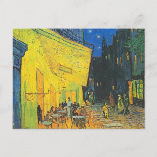 Van Gogh Café Terras Franse Straatscène Briefkaart (Voorkant)