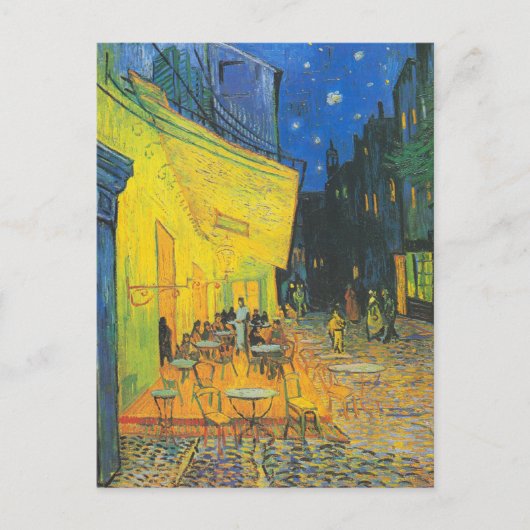 Van Gogh Café Terras Franse Straatscène Briefkaart (Voorkant)