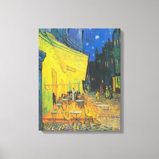 Van Gogh Café Terras Franse Straatscène Canvas Afdruk (Voorkant)