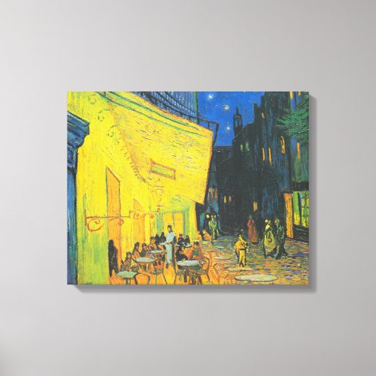 Van Gogh Café Terras Franse Straatscène Canvas Afdruk (Voorkant)