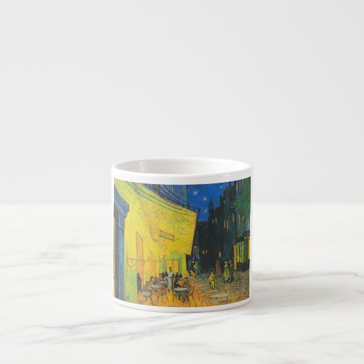 Van Gogh Café Terras Franse Straatscène Espresso Kop (Voorkant)