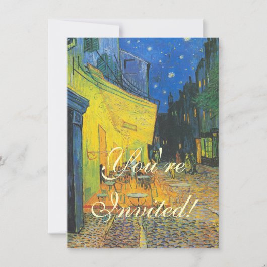 Van Gogh Café Terras Franse Straatscène Kaart (Voorkant)