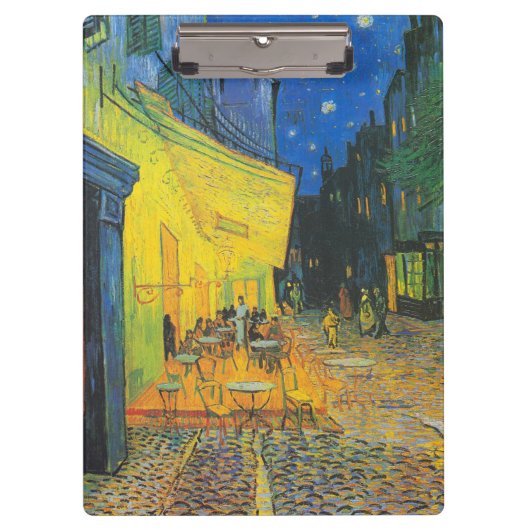 Van Gogh Café Terras Franse Straatscène Klembord (Voorkant)