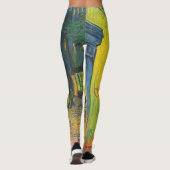 Van Gogh Café Terras Franse Straatscène Leggings (Achterkant)
