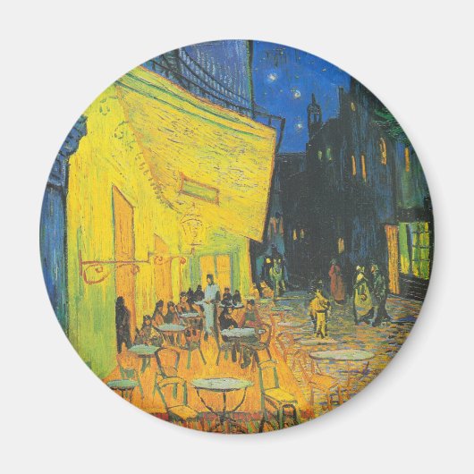 Van Gogh Café Terras Franse Straatscène Magneet (Voorkant)