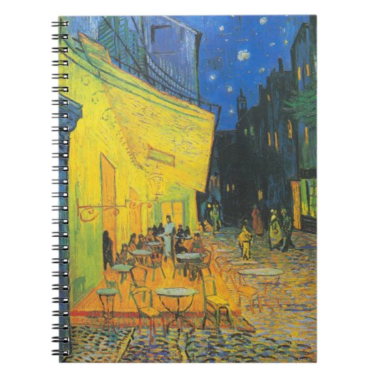 Van Gogh Café Terras Franse Straatscène Notitieboek (Voorkant)