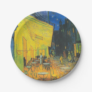 Van Gogh Café Terras Franse Straatscène Papieren Bordje