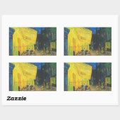 Van Gogh Café Terras Franse Straatscène Rechthoekige Sticker (Vel)