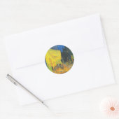 Van Gogh Café Terras Franse Straatscène Ronde Sticker (Envelop)