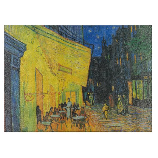Van Gogh Café Terras Franse Straatscène Snijplank (Voorkant)
