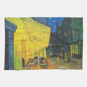 Van Gogh Café Terras Franse Straatscène Theedoek