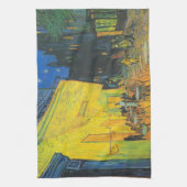 Van Gogh Café Terras Franse Straatscène Theedoek (Verticaal)