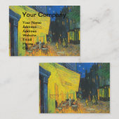 Van Gogh Café Terras Franse Straatscène Visitekaartje (Voorkant / Achterkant)