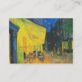 Van Gogh Café Terras Franse Straatscène Visitekaartje (Achterkant)