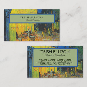 Van Gogh Café Terras Franse Straatscène Visitekaartje