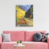 Van Gogh; Caféterras bij nacht, beeldende kunst Canvas Afdruk (Insitu (Woonkamer))