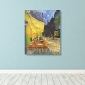 Van Gogh; Caféterras bij nacht, beeldende kunst Canvas Afdruk (Insitu (Houten vloer))